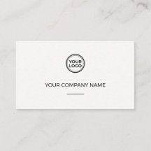 Cartão de Visita Simples Branco com Logotipo Perso