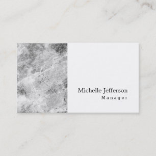 Cartão De Visita Simples Cinza de parede branca moderna simples