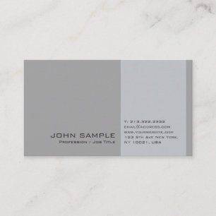 Cartão De Visita Simples Cinza Profissional Moderna Elegante Placa