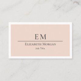 Cartão De Visita Simples Cinza Rosa Esbranquiçada Minimalista Moder