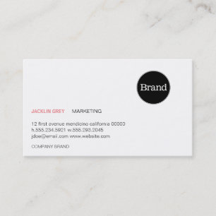 Cartão De Visita Simples com logotipo (coral claro)