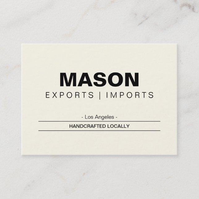 Cartão De Visita Simples | Cream (Frente)