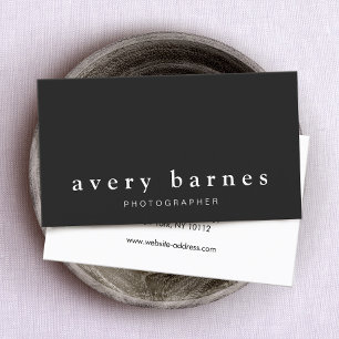 Cartão De Visita Simples criativo profissional preto moderno