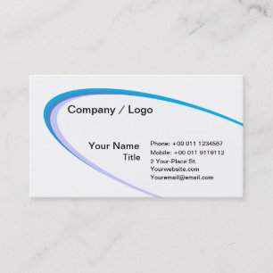 Cartão de visita simples da elipse