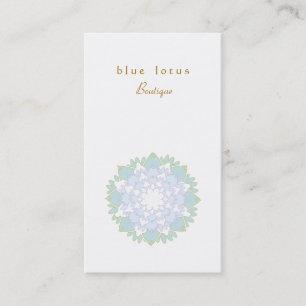 Cartão de visita Simples de Flor de Lotus Azul Ele