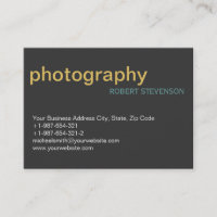 Cartão de visita Simples de Fotografia Simples Chu