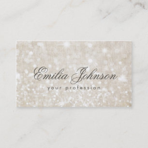 Cartão de visita Simples de Shimmering Linen