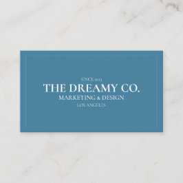 Cartão de visita Simples de Vintage Azul marinho