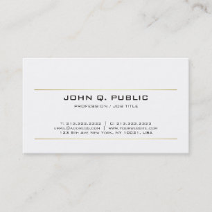 Cartão De Visita Simples Design Dourado Stripes Moderno Elegante Br