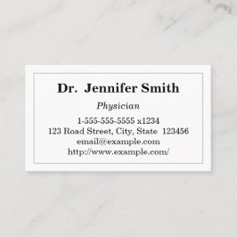 Cartão de visita simples do médico