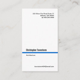 Cartão de visita simples do vertical de Blue Line