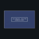 Cartão De Visita Simples e elegante azul moderno profissional<br><div class="desc">Cartão de visita simples e simples,  simples,  azul moderno e personalizável. Ideal para contabilistas,  corretores,  advogados,  agentes imobiliários,  advogados,  corretores e profissionais empresariais.</div>