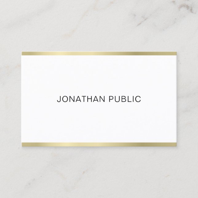 Cartão De Visita Simples e elegante Design profissional moderno (Frente)