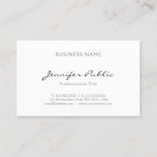 Cartão De Visita Simples e Elegante Elegante