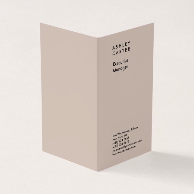 Cartão De Visita Simples e elegante profissional moderno (Exterior)