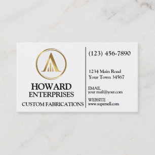 Cartão de visita simples e fácil de ler com seu lo