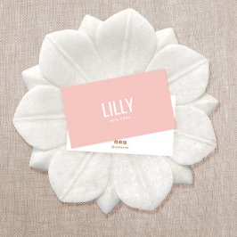 Cartão De Visita Simples e Moderno Blush Pink Beleza Profissional