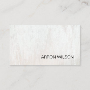 Cartão De Visita Simples e Moderno Profissional de Madeira Branca