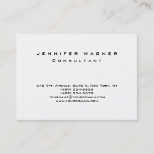 Cartão De Visita Simples e simples limpeza de tendências brancas pr