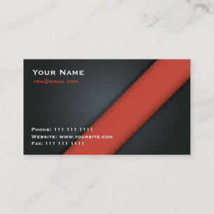 Cartão De Visita Simples e sofisticado - vermelho