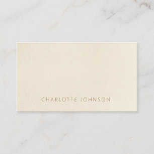 Cartão De Visita Simples Elegante, Bige Brown, Profissional Simples