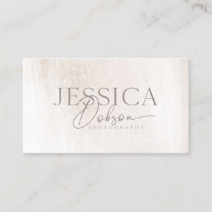 Cartão De Visita Simples Elegante Bruto White Marble Professional B