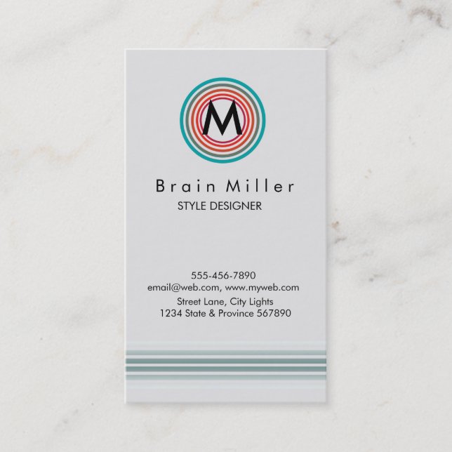 Cartão De Visita Simples Elegante comum profissional (Frente)