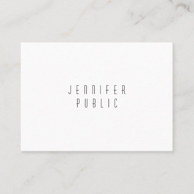 Cartão De Visita Simples Elegante Design Professional Modern Plain (Frente)