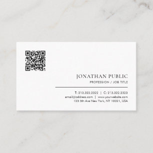 Cartão De Visita Simples Elegante Modelo profissional moderno perso