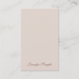 Cartão De Visita Simples Elegante Moderno Simples de Script Manuscr