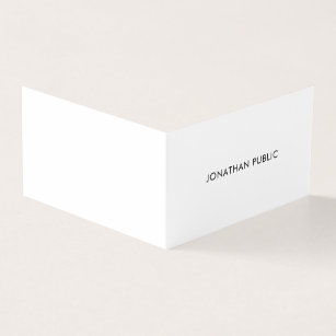 Cartão De Visita Simples elegantes minimalistas modernos