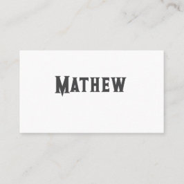 Cartão De Visita simples letra inicial monograma adicionar sua letr