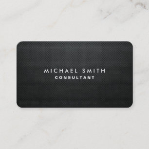 Cartão De Visita Simples liso preto moderno elegante profissional