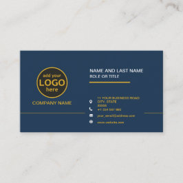 Cartão De Visita Simples Logotipo Escuro Moderno Profissional adici