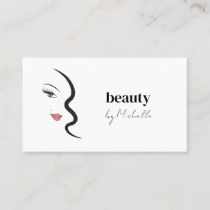 Cartão De Visita Simples Maquiagem de Beleza Moderna