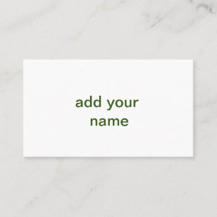 Cartão De Visita Simples minimal verde adicione seu texto nome foto