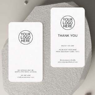 Cartão De Visita Simples minimalista de logotipo personalizado