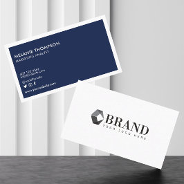 Cartão De Visita Simples minimalista Logotipo personalizado da sua 