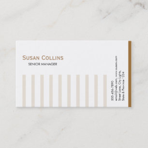 Cartão De Visita Simples Moderno Elegante em striping