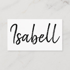 Cartão De Visita Simples moderno minimalista preto & branco na moda