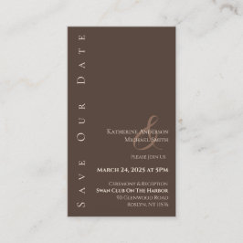 Cartão De Visita Simples Moderno Salve o País Marrom