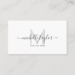 Cartão de visita Simples Monograma Mínimo Moderno