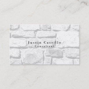 Cartão De Visita Simples Muro Elegante Moderno