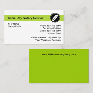 Cartão De Visita Simples Negrito Notário Moderno