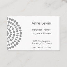 Cartão de visita simples para pilates ou professor