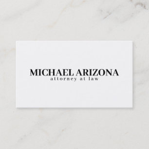 Cartão De Visita Simples Plana Mínima Preta e Branca