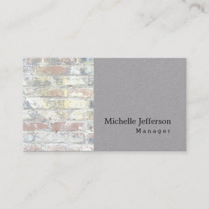 Cartão De Visita Simples planície moderna de parede Na moda única d