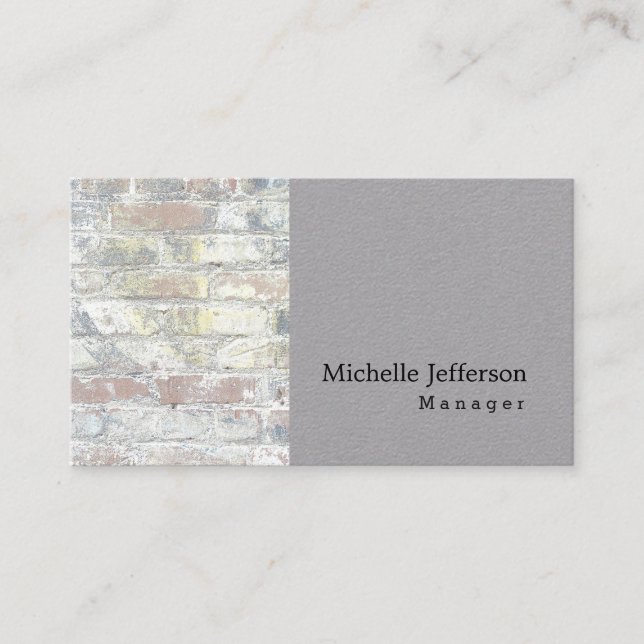 Cartão De Visita Simples planície moderna de parede Na moda única d (Frente)