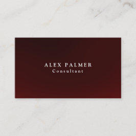 Cartão De Visita Simples Plano de Fundo Vermelho Brownish Original