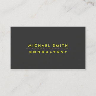 Cartão De Visita Simples preto Elegante profissional